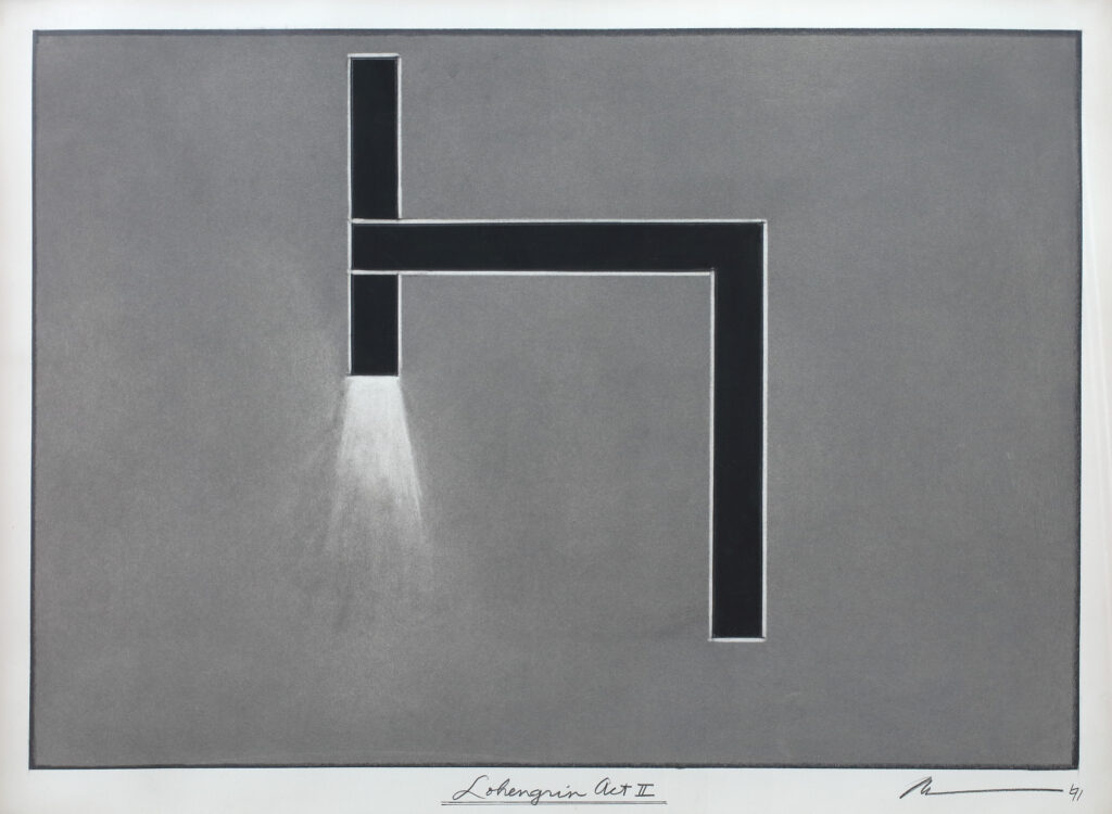 Robert Wilson, Lohengrin Act II, 1991
Pencil, graphite on paper, 55 x 75cm