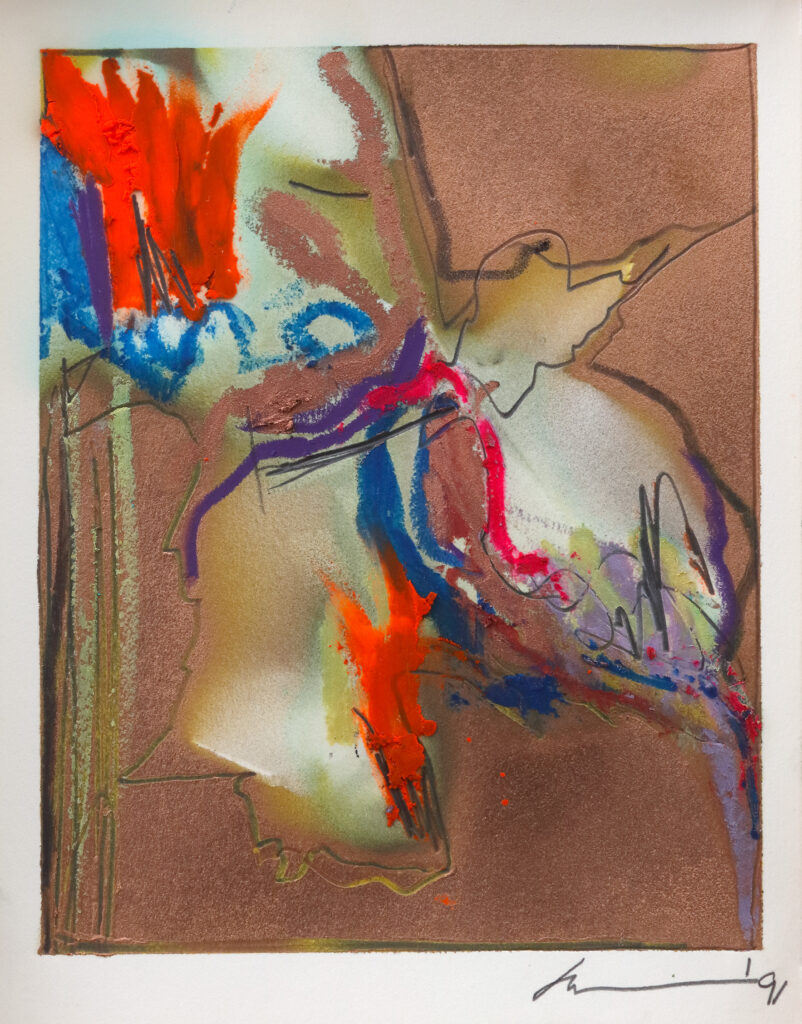 Robert Wilson, Untitled (Flower Drawing), 1991
Paint, oil pastels, colored pencil, graphite on paper, 22,7x18cm