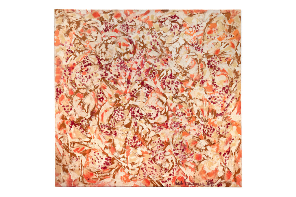 Lee Krasner, Chrysalis, 1964
oil on cotton duck (44 1/8 x 46 1/8 inches, 112.1 x 117.2 cm)(PK 28536)
dissolving realms