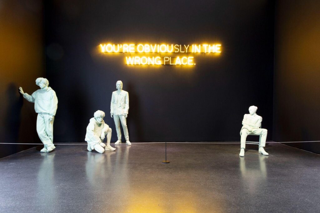 Virgil Abloh, "You're Obviously in the Wrong Place," 2015-2019.
(Courtesy Gymnastics Art Institute)
