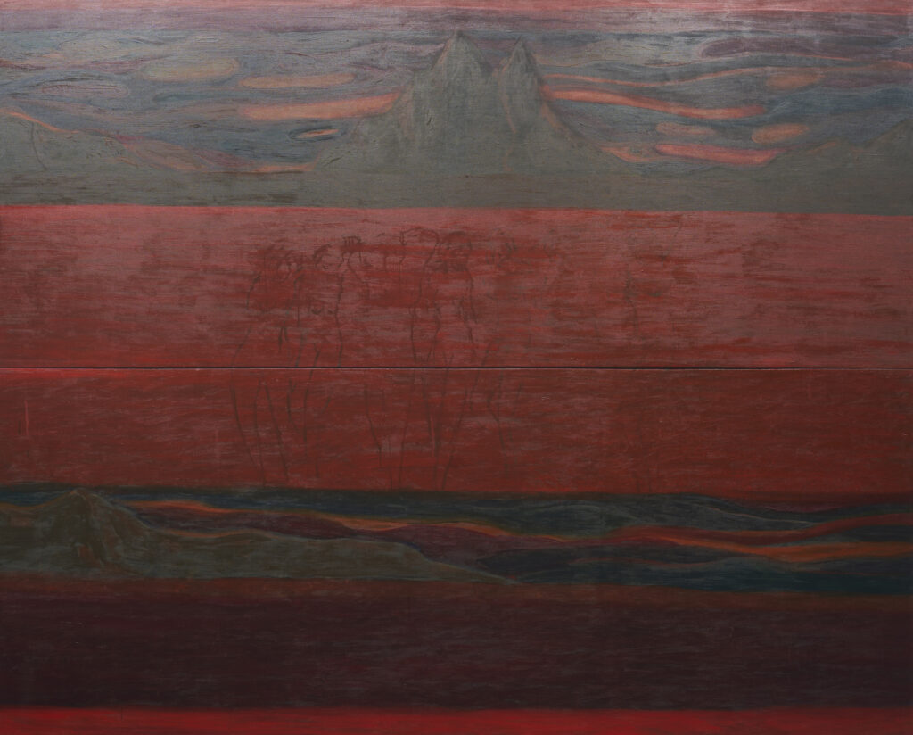 Gideon Appah, Wildplay, 2022
Oil on canvas, 240 x 300 cm (94.12 x 118.18 in) (Diptych)