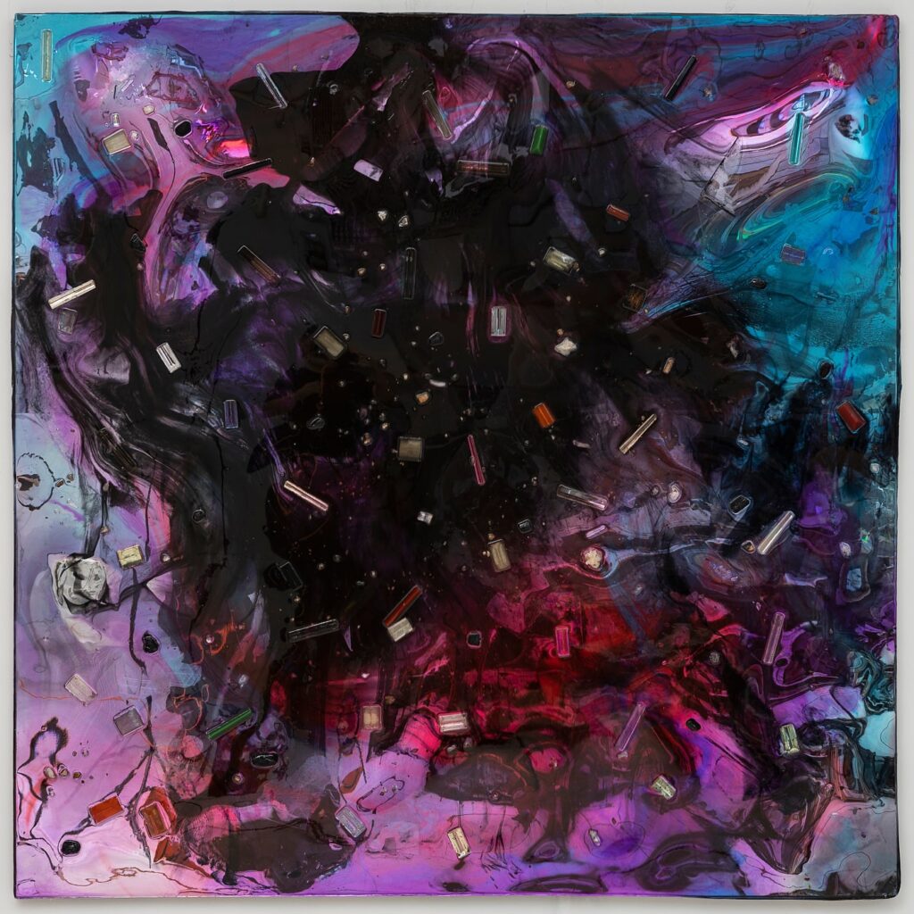 ALTERONCE GUMBY | INFINITE AND BEYOND (FOR SAM GILLIAM), 2022
resin and gemstones on panel, signed and dated on verso
(72 x 72 in - 182.9 x 182.9 cm)