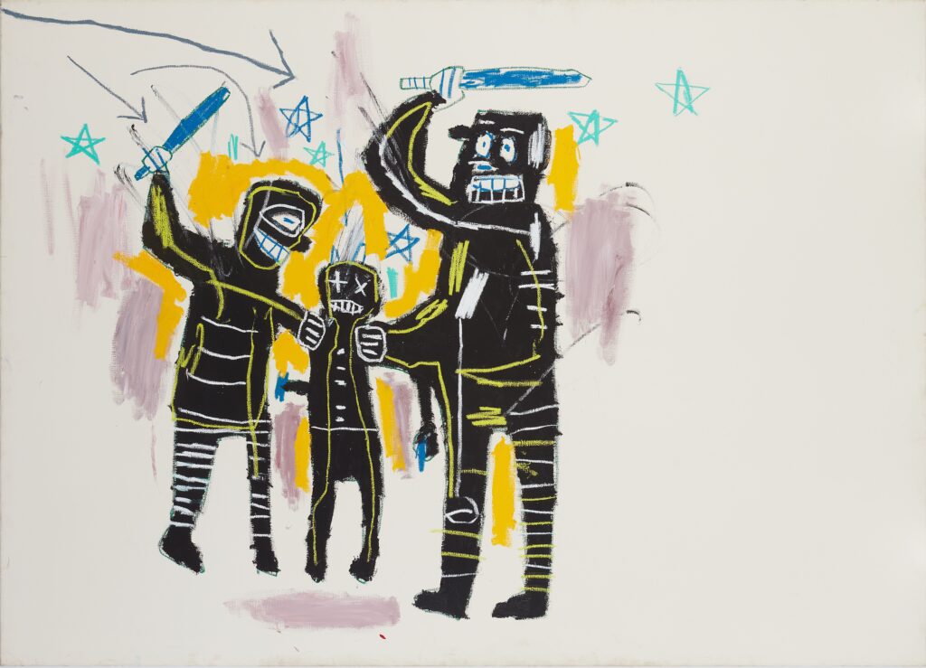 Jean-Michel Basquiat, Jailbirds, 1983,
The Estate of Jean-Michel Basquiat