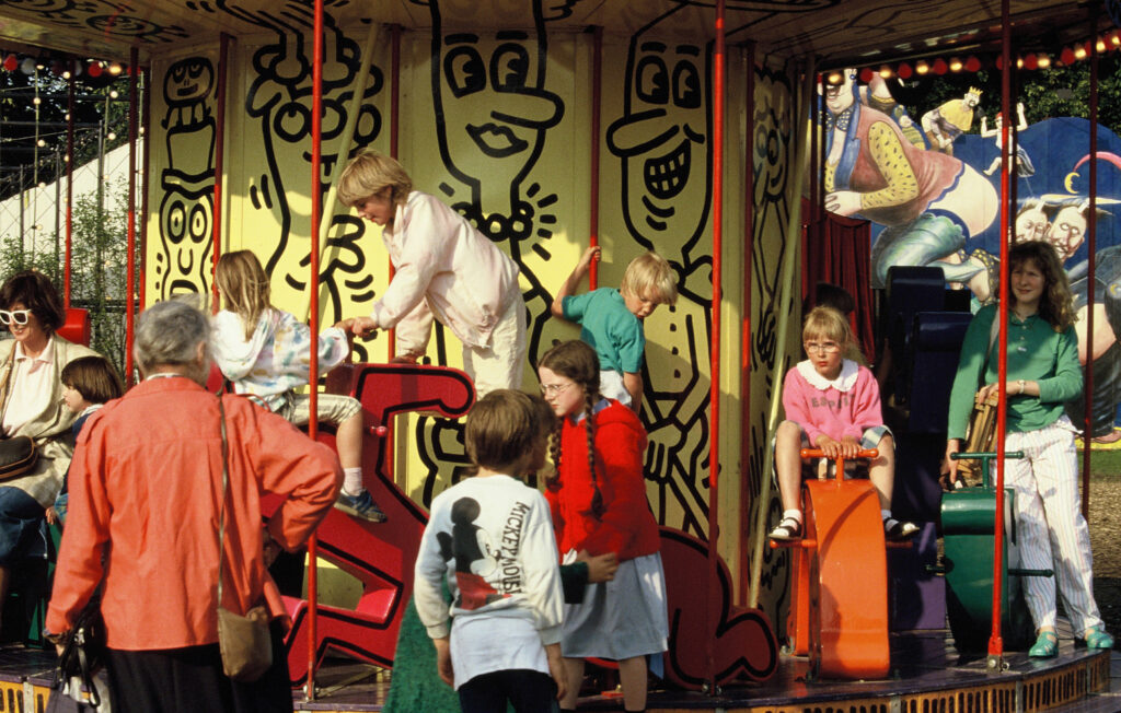 Keith Haring carousel, Luna Luna, Hamburg, Germany, 1987