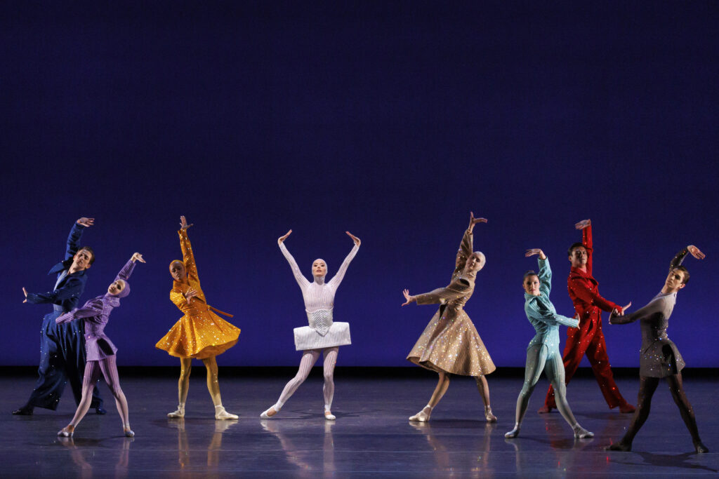 Play TIme (World Premiere), Choreography by Gianna Reisen, Music by Solange Knowles (commissioned by New York City Ballet), Costumes by Alejandro Gómez Palomo, Lighting by Mark Stanley. New York City Ballet, Fall Fashion Gala, 10th Anniversary, Wednesday, September 28, 2022. Credit Photo: Erin Baiano